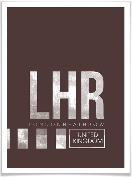 Wall-Art Poster »Wandbild LHR Flughafen London«, Flughafen, (1 St.), Poster, Wandbild, Bild, Wandposter