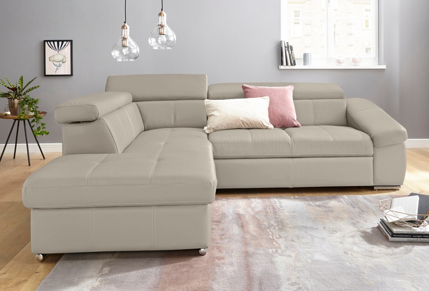 COTTA Ecksofa »Bravo«, mit Kopfteilverstellung, wahlweise mit Bettfunktion