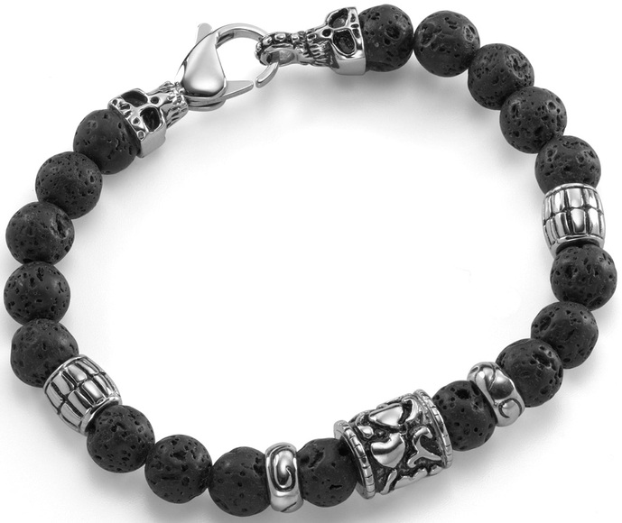 Firetti Armband »Totenkopf, teilweise geschwärzt«