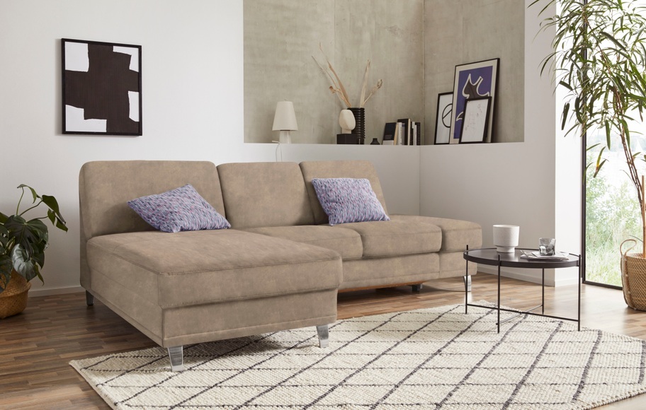 sit&more Ecksofa »Clio V«, wahlweise mit Bettfunktion oder Vorziehsitz und Bettkasten, Inklusive Federkern