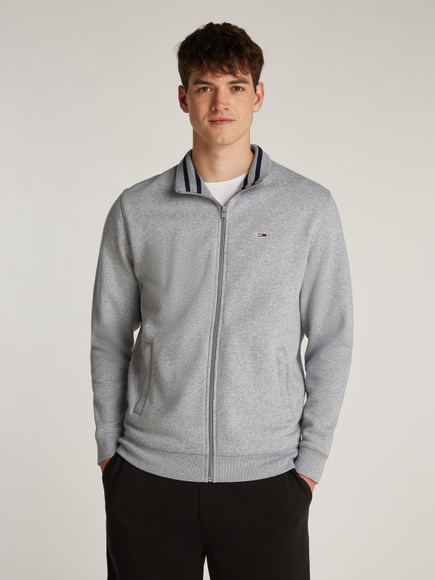 Tommy Jeans Sweatjacke »TJM REG FLEECE ZIP THRU EXT«, mit Logostickerei