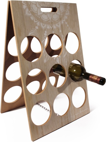 NOOR LIVING Weinflaschenhalter, (1 St.), mit Mandaladesign