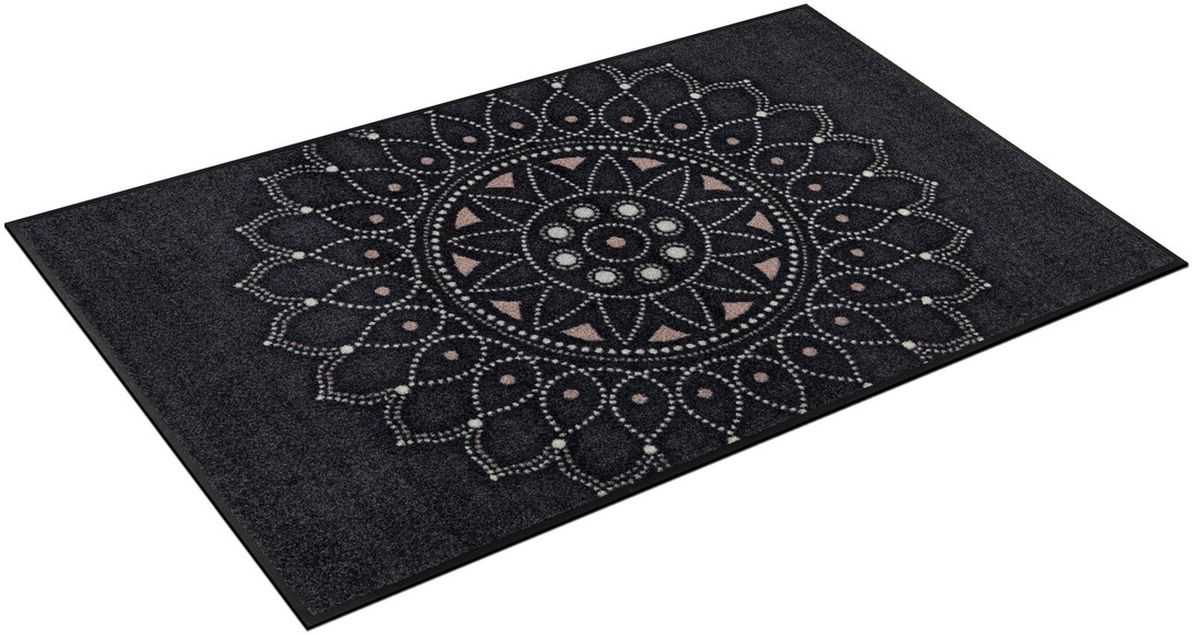 wash+dry by Kleen-Tex Teppich »Purnima«, rechteckig, 7 mm Höhe, Mandala Motiv, rutschhemmend, In- und Outdoor geeignet, waschbar