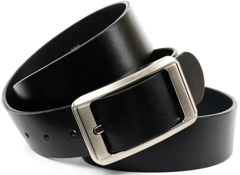 Anthoni Crown Vollleder Jeansgürtel in Schwarz