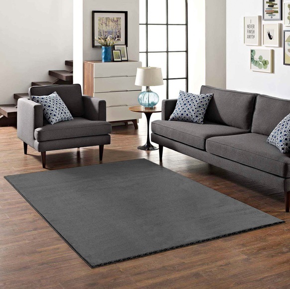my home Teppich »Kurzflor-Webteppich GRANADA«, rechteckig, uni einfarbig weich Soft Touch mit Glanz