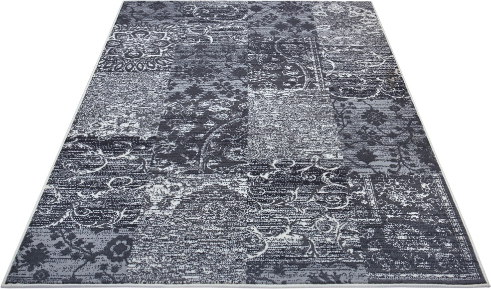 HANSE Home Teppich »Bloques«, rechteckig, 9 mm Höhe, Weicher Flor, Patchwork Design, ringsum gekettelt, strapazierfähig, pflegeleicht, Wohnzimmer, Schlafzimmer, Büro, aus der EU