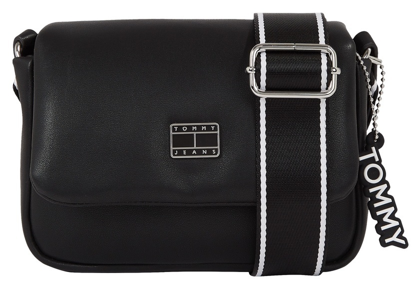 Tommy Jeans Umhängetasche »TJW CITY GIRL SMALL FLAP CROSS«, mit Anhänger