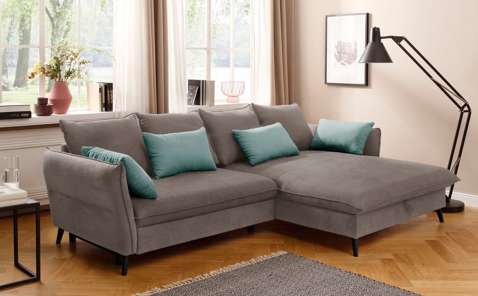 Home affaire Ecksofa »Tirano«, wahlweise mit Bettfunktion und Bettkasten