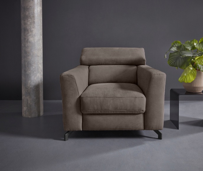 Places of Style Sessel »Casagrande«, incl. Kopfteilverstellung, wahlweise mit Aqua-Clean-Bezug, in 4 Bezugsqualitäten und vielen Farben