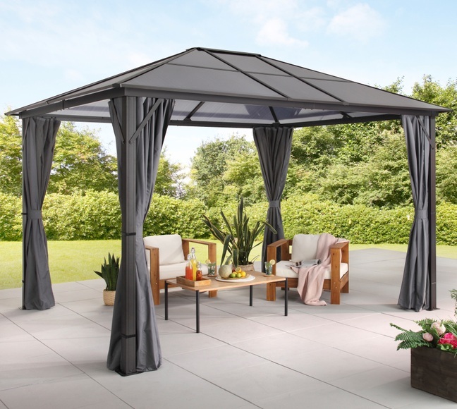KONIFERA Pavillon »Aruba 2.0«, BxT: 300x365 cm, Aluminium, Polycarbonat-Dachplatten