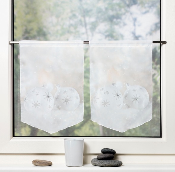 HOME WOHNIDEEN Vorhang »SIMIANO«, Fensterbilder Voile digital bedruckt