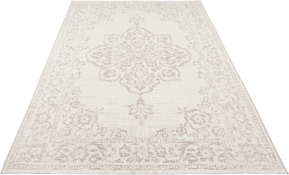 NORTHRUGS Teppich »Tilos«, rechteckig, 8 mm Höhe, In-und Outdoor geeignet,Vintage Design, Wohnzimmer, Balkon, Terrasse, Robust, Pflegeleicht, Flachgewebe