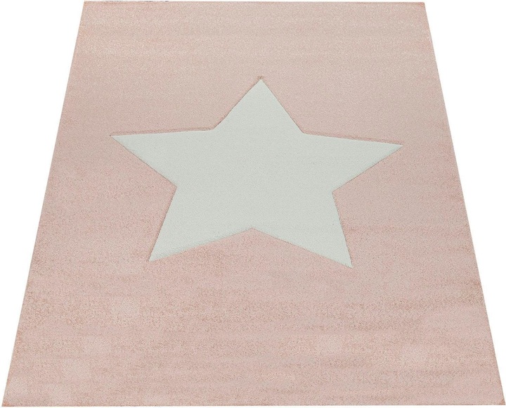 Paco Home Kinderteppich »Cosmo 397«, rechteckig, 18 mm Höhe, 3D-Design, Motiv Stern, Pastell-Farben, Kinder- und Jugendzimmer