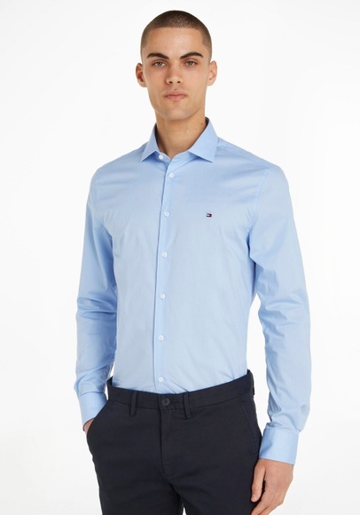 Tommy Hilfiger Langarmhemd »LA-Hemd Flex Poplin SF«