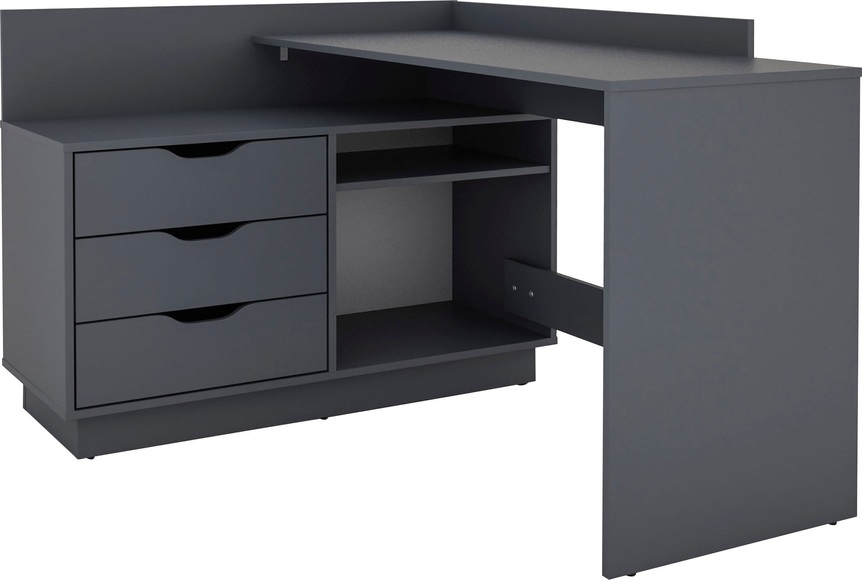 byLIVING Eckschreibtisch »Belfast«, Breite 129 cm, rechts oder links montierbar