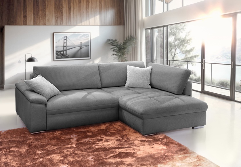 exxpo - sofa fashion Ecksofa »Casa Grande inkl. Bettfunktion, Bettkasten, bequem«, L-Form, guter Sitzkomfort, grosse Liegefläche