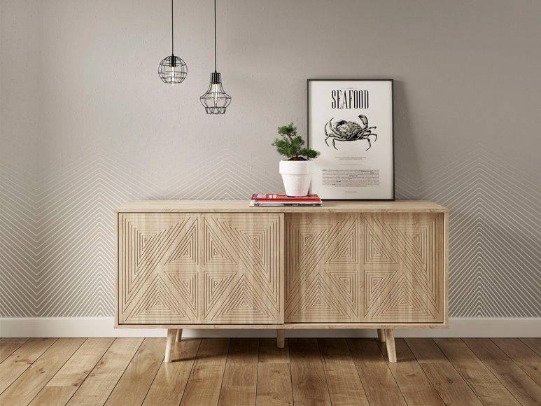 COUCH? Sideboard »Schwalm«, mit 2 Schiebetüren, 155 cm breit, COUCH Lieblingsstücke