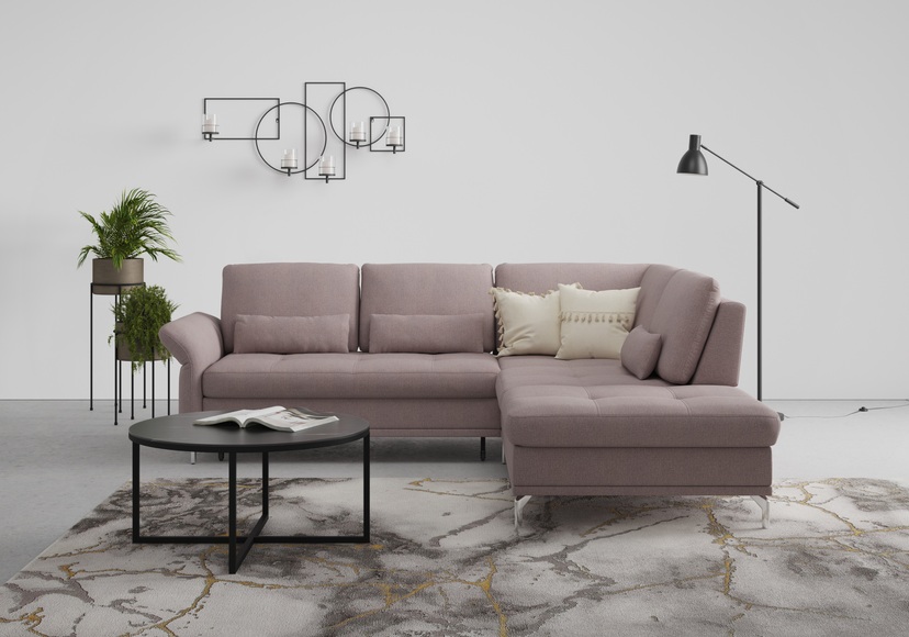 INOSIGN Ecksofa »Palm Beach«, Federkern, mit Sitztiefenverstellung, wahlweise mit Bettfunktion, Bettkasten und Armteilverstellung
