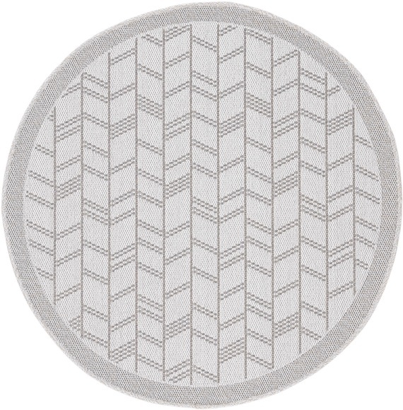 carpetfine Teppich »Boho 102«, rund, 4 mm Höhe, robustes Flachgewebe, Sisal Optik, In- und Outdoor geeignet, Wetterfest und UV-beständig für Balkon, Terrasse, Garten, Aussenbereich,Wohnzimmer, Schlafzimmer