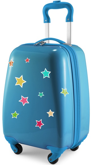 Hauptstadtkoffer Kinderkoffer »For Kids, Sterne«, 4 Rollen, mit wasserbeständigen, reflektierenden Sterne-Stickern