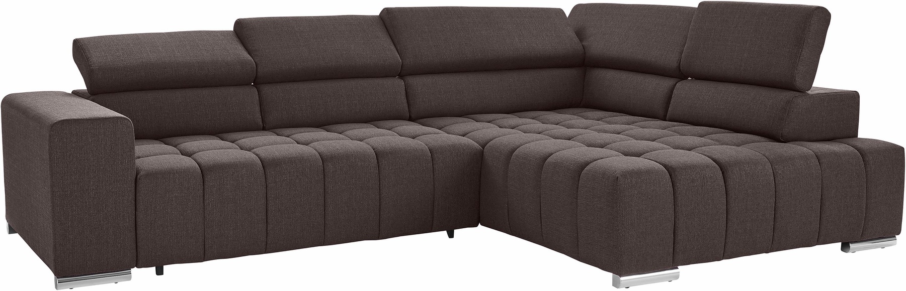 exxpo - sofa fashion Ecksofa, mit Kopf- bzw. Rückenverstellung, wahlweise mit Bettfunktion