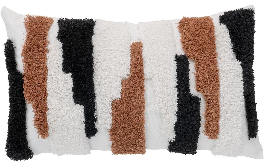 House Nordic Kissen Sagres 30 x 50 cm, Braun/Schwarz/Weiss