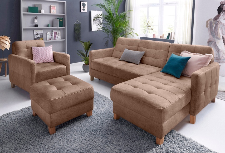 exxpo - sofa fashion Ecksofa, wahlweise mit Bettfunktion