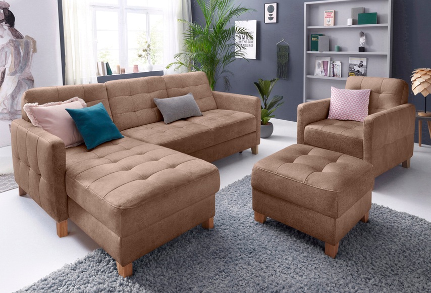 exxpo - sofa fashion Ecksofa, wahlweise mit Bettfunktion