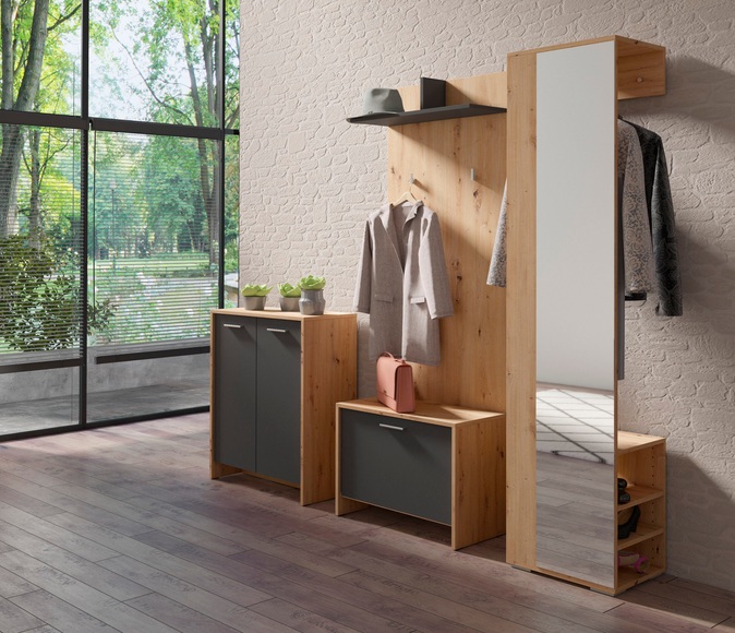 home24 Garderobenset Edgeworth II (4-teilig)