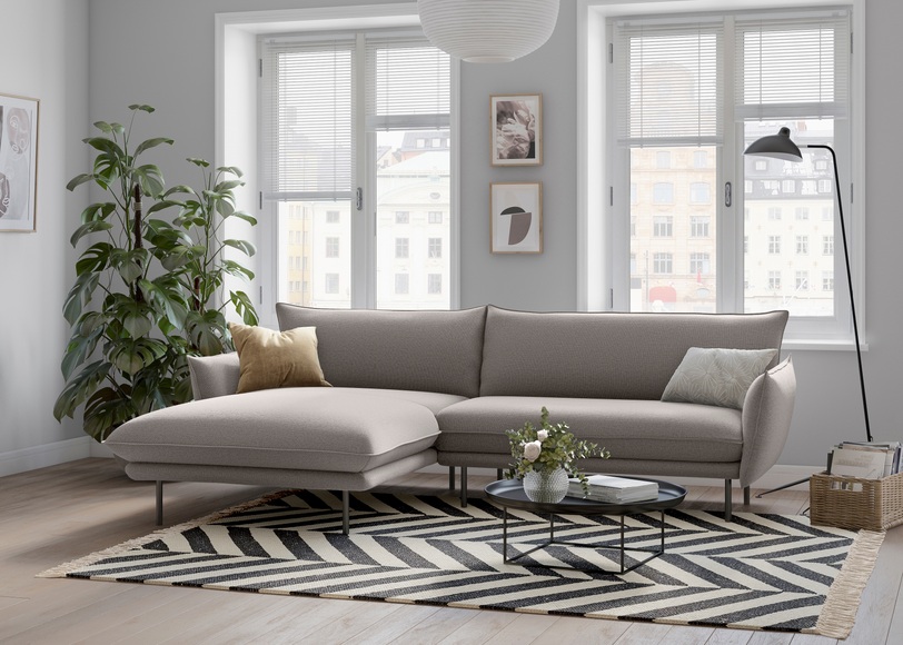 andas Ecksofa »Stine«, Besonderes Design durch Kissenoptik und Keder, Design by Morten Georgsen