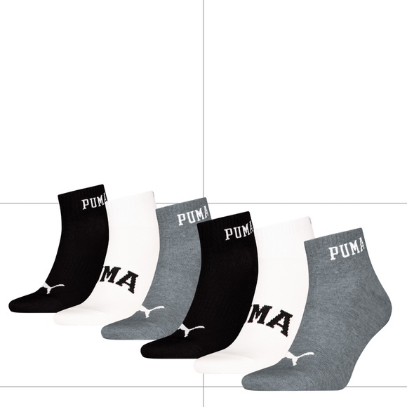PUMA Kurzsocken, (6er Pack), mit weichem Materialmix