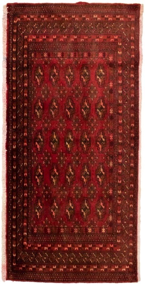 morgenland Wollteppich »Turkaman Teppich handgeknüpft rot«, rechteckig, 8 mm Höhe
