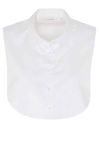 ETERNA OHNE ARM BLUSE/EINSTECKKRAGEN MODERN CLASSIC SATINBINDUNG WEISS