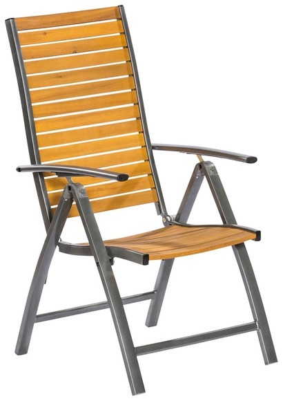 MERXX Gartensessel »Santorin«, Eukalyptusholz/Aluminium, klappbar, braun