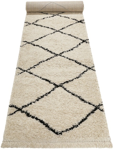 Wecon home Hochflor-Läufer »STUDIO one«, rechteckig, 35 mm Höhe, Wohnzimmer, Berber Optik