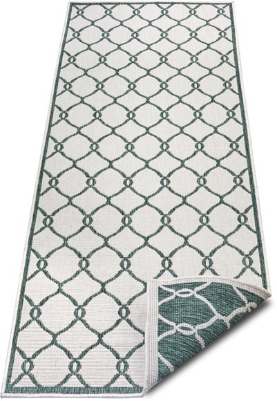 NORTHRUGS Läufer »Rimini«, rechteckig, 5 mm Höhe, In-und Outdoor geeignet, Wohnzimmer, Balkon, Terrasse, Garten, Robust, Pflegeleicht, Flachgewebe, Wendbar