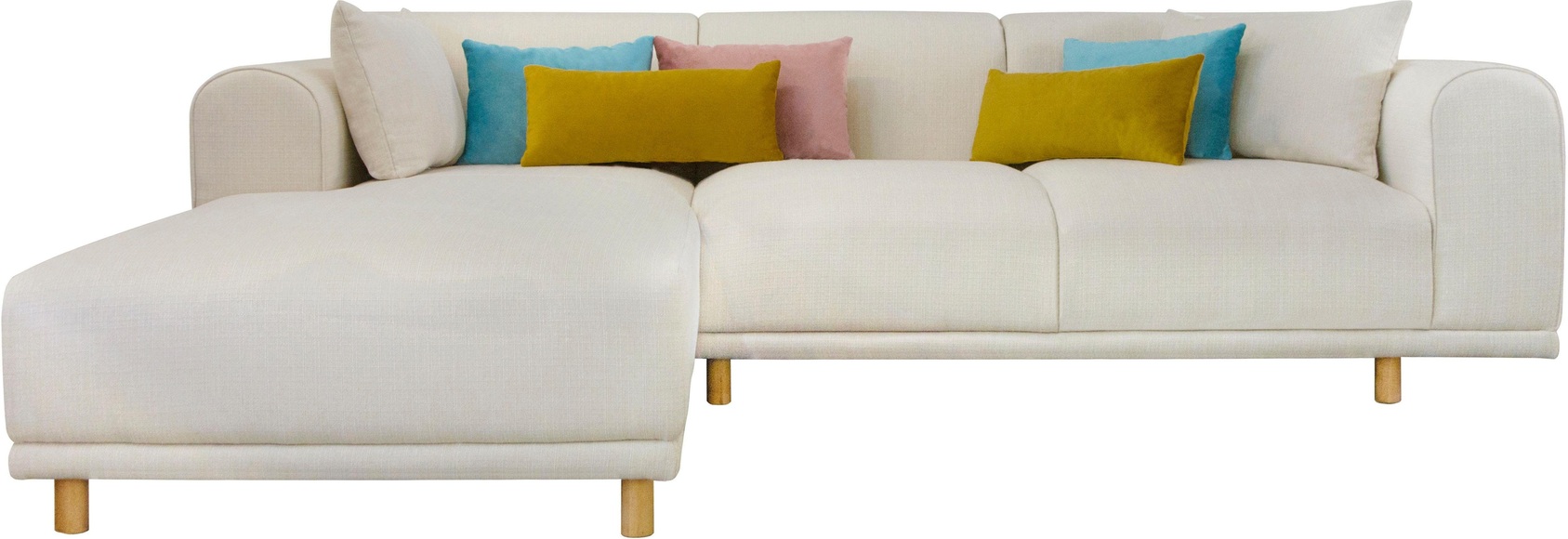 andas Ecksofa »Maroon«, in skandinavischem Design, mit losen Kissen