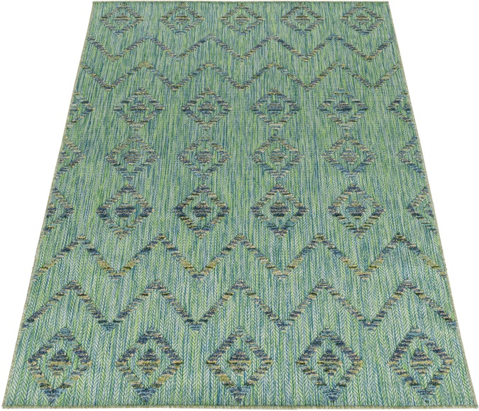 Ayyildiz Teppiche Teppich, rechteckig, 8 mm Höhe, Flachflor mit Hoch-Tief-Struktur, In-und Outdoor geeignet
