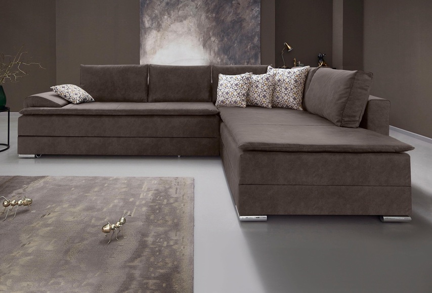 INOSIGN Ecksofa, mit Bettfunktion 180 cm, Dauerschlaffunktion
