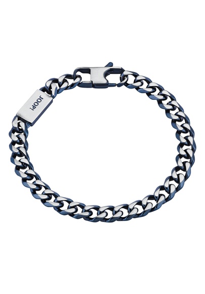 Panzer-Armband in Silber/Blau