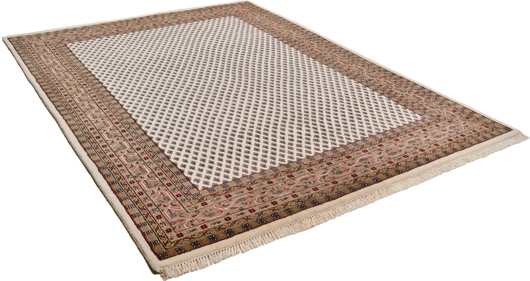 THEKO Orientteppich »Chandi Mir«, rechteckig, 12 mm Höhe, reine Wolle, handgeknüpft, mit Fransen, ideal im Wohnzimmer & Schlafzimmer