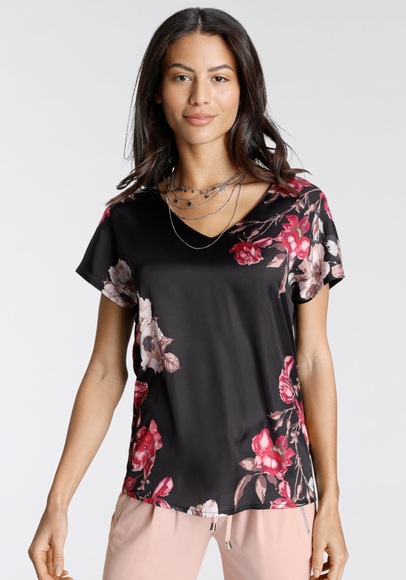 Laura Scott Shirtbluse, im Materialmix - NEUE DRUCKE