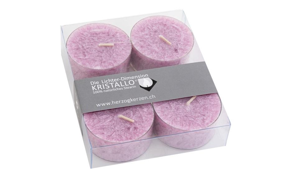 Herzog Kerzen AG - Teelichter Maxi Kristallo Rosa