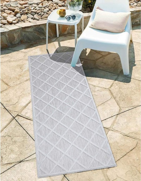 Carpet City Teppich »Santorini«, rechteckig, 5 mm Höhe, 3D-Effekt, für Wohnzimmer, Flur, Küche, Wintergarten, Balkon, Wetterfest & UV-beständig