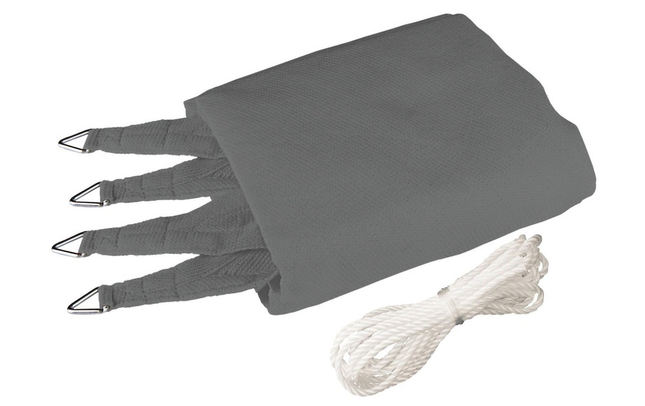 Windhager - Sonnensegel 400 cm, Quadratisch, Grau
