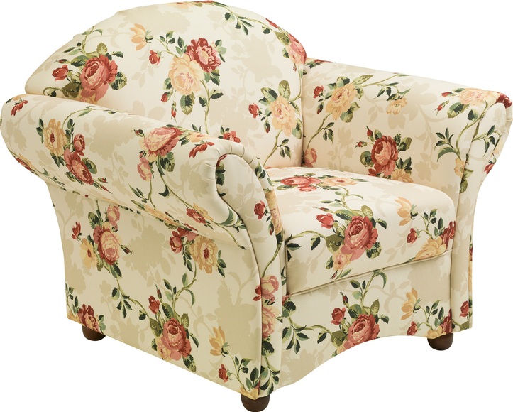 Max Winzer® Sessel »Carolina«, mit Holz-Kugelfüssen, Blumen