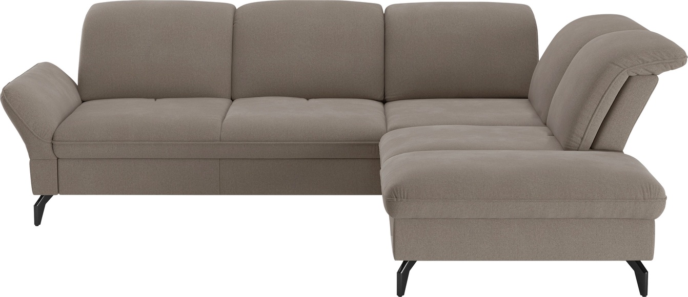 sit&more Ecksofa, Wahlweise mit Bett-, Kopfteil - und Armlehnfunktion, sowie Stauraum