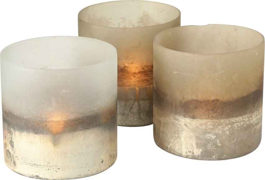 BOLTZE Windlicht »Listra« (Set, 3 Stück)