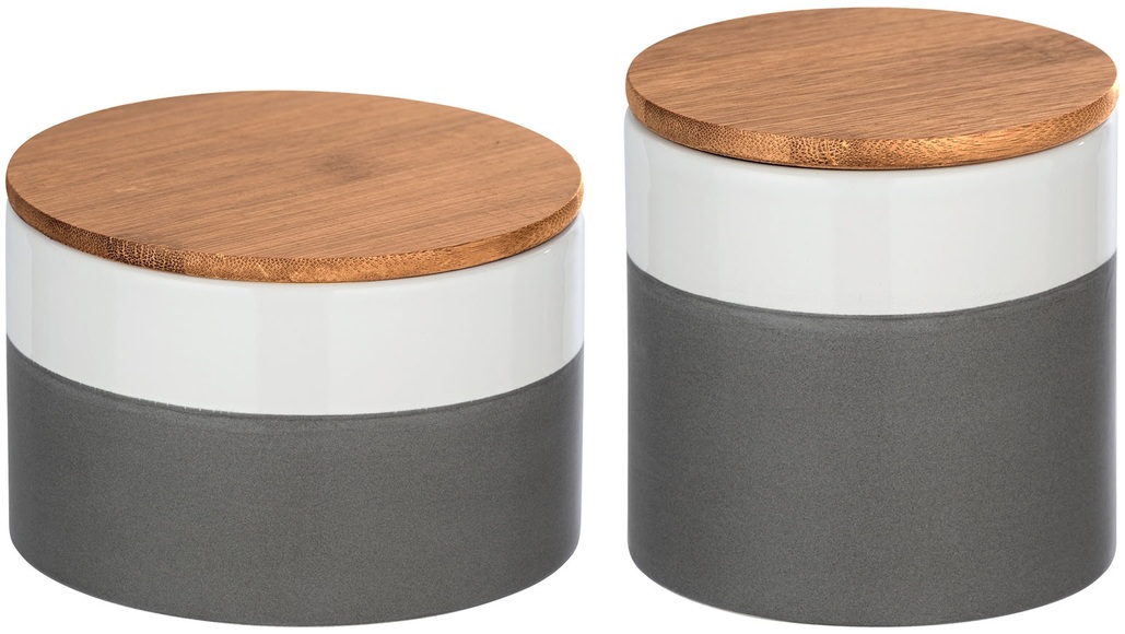 WENKO Vorratsdose »Malta«, (Set, 2 tlg.), (0,75l & 0,45l), im trendigen Farbblockdesign