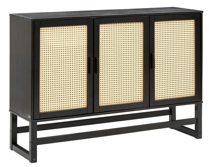 Home affaire Sideboard »Jolene«, mit Rattangeflecht auf den Türfronten, aus Massivholz, in zwei unterschiedlichen Farbvarianten
